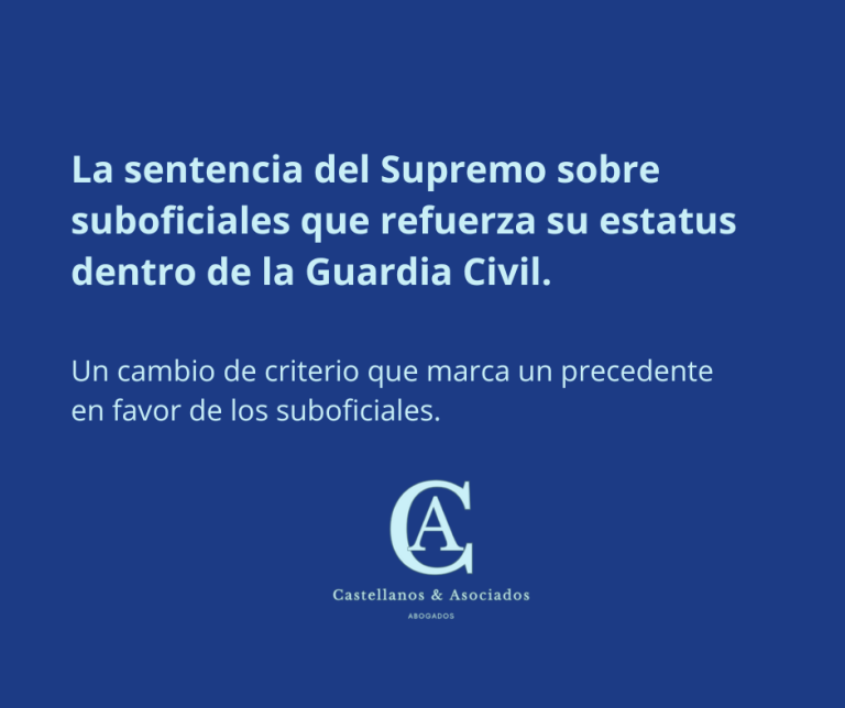Sentencia del Supremo sobre suboficiales de la Guardia Civil.