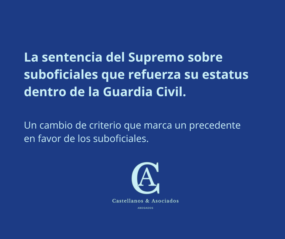 Sentencia del Supremo sobre suboficiales de la Guardia Civil.