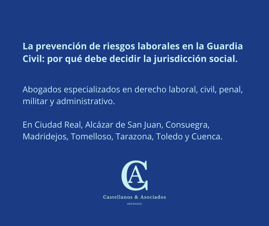 La prevención de riesgos laborales en la Guardia Civil