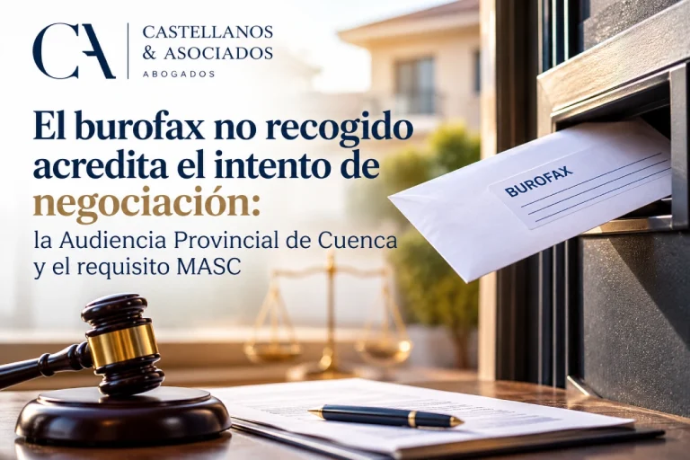 Burofax no recogido y requisito MASC en procedimientos de desahucio. Resolución de la Audiencia Provincial de Cuenca, comentada por Castellanos & Asociados